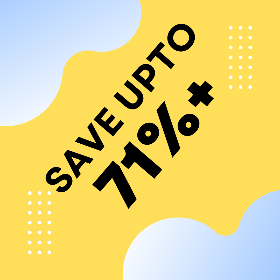 Discount upto 71%+